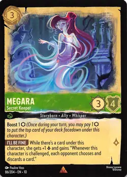 Megara Secret Keeper 86/204 Whispers in the Well Disney Lorcana - Image 1