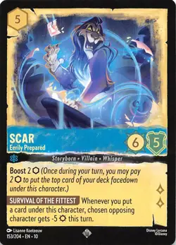 Scar Eerily Prepared 153/204 Whispers in the Well Disney Lorcana - Image 1