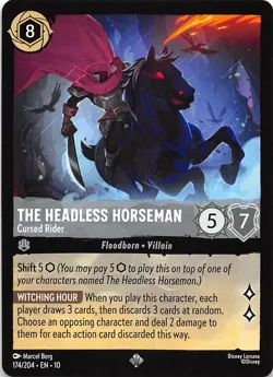 The Headless Horseman Cursed Rider 174/204 Whispers in the Well Disney Lorcana - Image 1