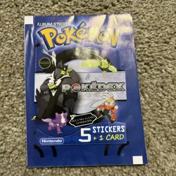 Pokemon Pokedex Album Sticker Blue pack new factory sealed rare - US seller - Image 1