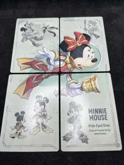 Disney Lorcana: Full Set of Minnie Mouse Wide-Eyed Diver Puzzle Non-Foil - Image 1