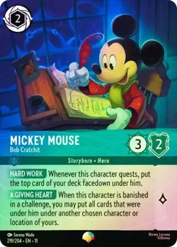 Cold Foil Epic MICKEY MOUSE BOB CRATCHIT 1x Rare Disney Lorcana NM - Image 1