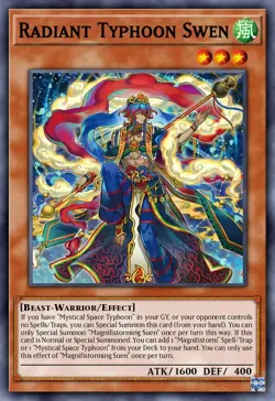 Radiant Typhoon Swen DOOD-EN014 Ultra Rare 1st Edition YuGiOh TCG Card - Image 1