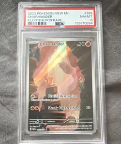 Pokemon Charmander Sv: Scarlet & Violet 151 Illustration Rare Holo 168/165 PSA 8 - Image 1
