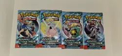 Pokemon TCG: Journey Together Booster Pack ART SET (4 Pack NEW & SEALED) - Image 1