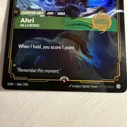Ahri Alluring (Launch Exclusive) Riftbound Promo Card Foil Holographic NM+ - Image 5