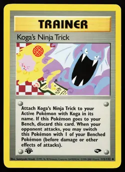 Koga's Ninja Trick 115/132 Uncommon 1st Edition Gym Challenge Pokemon Card - Image 1