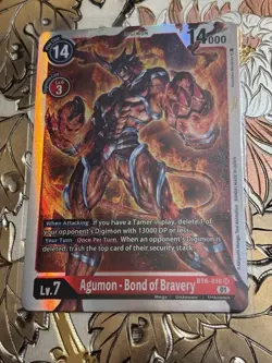 Digimon Card Game Agumon - Bond of Bravery Super Rare Double Diamond BT6-018 SR - Image 1