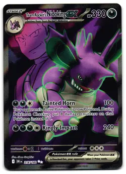 Team Rocket's Nidoking ex 216/182 - Destined Rivals Pokemon TCG - NM Card - Image 1
