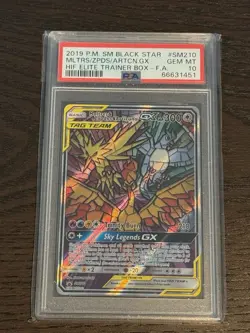 Moltres & Zapdos & Articuno GX - SM210 -Black Star Promo - Pokemon Card - PSA 10 - Image 1