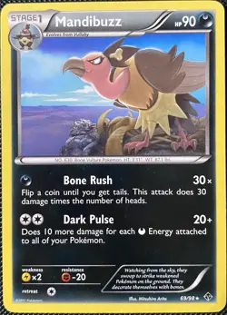 Mandibuzz 69/98 Emerging Powers Regular (See Photos) - Pokemon Card - Image 1