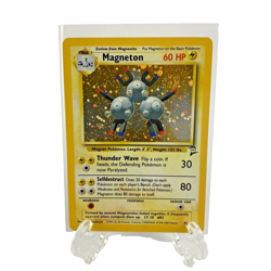 Pokemon TCG Magneton Base Set 2 Card 9/130 Holo Unlimited Holo Rare - Image 1