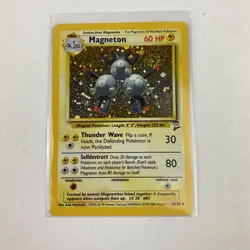 Pokemon TCG Magneton Base Set 2 Card 9/130 Holo Unlimited Holo Rare - Image 2
