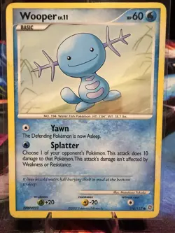 Pokemon Wooper 60HP Secret Wonders 118/132 Common Basic Regular Card - Image 1