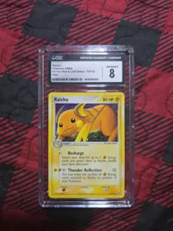 2004 Pokemon Raichu Holo Rare EX Fire Red & Leaf Green 12/112 CGC 8 NM-MT! - Image 1