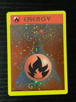 Pokemon League Promo ENERGIZE YOUR GAME Fire Energy Card Double 2x SWIRL Vintage - Image 1