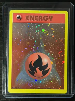 Pokemon League Promo ENERGIZE YOUR GAME Fire Energy Card Double 2x SWIRL Vintage - Image 4
