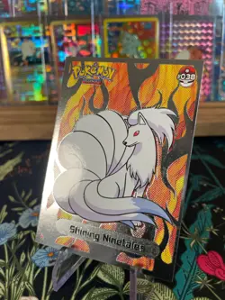 SHINING Ninetales Non-TCG 2024 SHINY POKEMON Card Kanto Peru Foil NM - Image 2