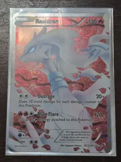 Reshiram RC22/RC25 Legendary Treasures: Radiant Collection Full Art LP to MP - Image 1
