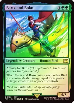 NM Foil Bartz and Boko, MTG, Final Fantasy, Magic the Gathering, 175 - Image 1