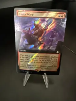 Mint/Near-Mint, English - 1 x MTG Chaos Warp - Surge Foil - Extended Art Univers - Image 1