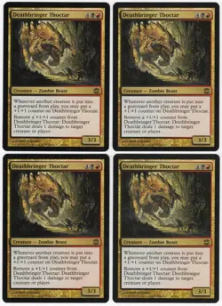 Deathbringer Thoctar x4 4x 2009 Alara Reborn PLAYSET Rare Creature MTG NM AZ2 - Image 1