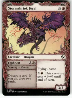 MTG | Stormshriek Feral // Flush Out (Showcase) | (NM) Tarkir: Dragonstorm - Image 1