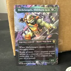 Michelangelo, Weirdness to 11 R 0214 Borderless foil MTG TMNT Near mint - Image 1