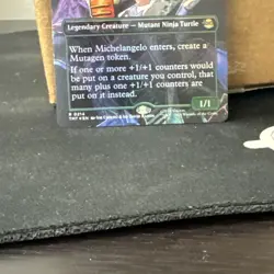 Michelangelo, Weirdness to 11 R 0214 Borderless foil MTG TMNT Near mint - Image 3