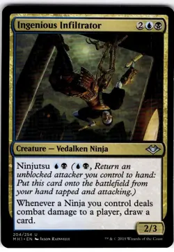 MTG Ingenious Infiltrator Modern Horizons Uncommon #204 - Image 1