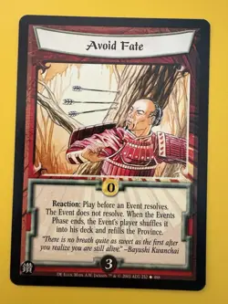 Legend of the Five Rings (L5R) CCG - Rare Staple Avoid Fate PWE Tracking - Image 1