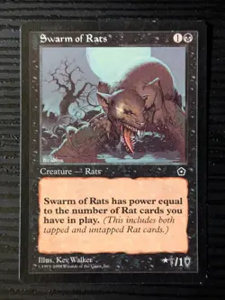 Swarm of Rats [Portal Second Age] - MTG Magic the Gathering - NM - Image 1