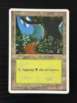 Magic MTG Italian Revised Forest Artist Proof Near Mint - Only 50 Exist! - Image 1
