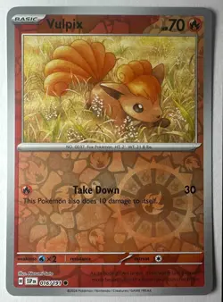 2024 Pokemon Surging Sparks Vulpix #016/191 Reverse Holo - Image 1