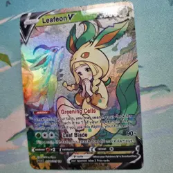 Pokemon Lillie Leafeon V - Waifu Cute Doujin DIY Custom Foil Art Card - NM - Image 3