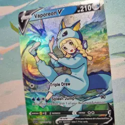 Pokemon Lillie Vaporeon V - Waifu Cute Doujin DIY Custom Foil Art Card - NM - Image 3
