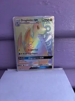 Dragonite GX SM156 Black Star Promo 2018 Rainbow Holo Rare Pokemon Card TCG - Image 1