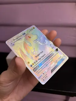 Dragonite GX SM156 Black Star Promo 2018 Rainbow Holo Rare Pokemon Card TCG - Image 3