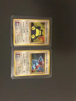 Snorlax ＆ Porygon CD Promo Holo Pokemon Card Old Back Japanese - Image 1