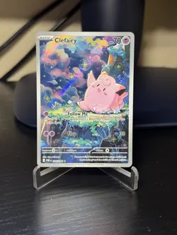 Lillie's Clefairy ex Special Illustration Rare Holo Sv09 184/159 Pokemon - Image 1