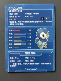 Piplup R 25th Anniversary Gameboy Edition Chinese Rare Pokemon Cracked IceHolo - Image 3