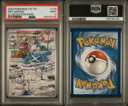 2024 POKEMON TEF EN-TEMPORAL FORCES ILLUSTRATION RARE #178 METAGROSS PSA 9 - Image 3