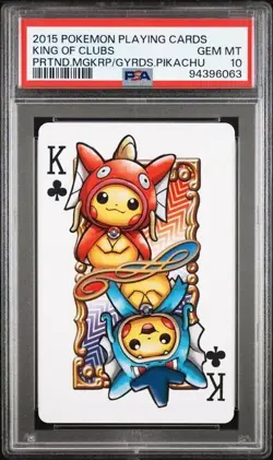 PSA 10 - 2015 Pokemon Pretend Gyarados/Magikarp Poncho Pikachu King of Clubs - Image 1