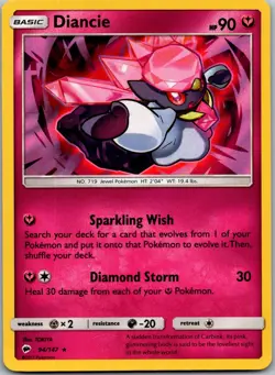 Diancie 94/147 - SM - Burning Shadows Pokemon NM Holofoil - Image 1