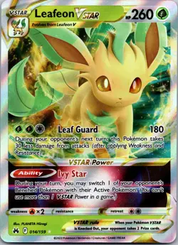 Leafeon VSTAR 014/159 - Crown Zenith Ultra Rare Pokemon TCG NM - Image 1