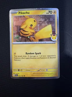 Pikachu 51/162 Stamped 2026 Pokemon Day 30th Anniversary Promo | NM - Image 1