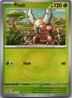 Pinsir (Poke Ball Pattern) 003/131 - SV: Prismatic Evolutions Common Pokemon TCG - Image 1