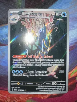 Clawitzer Illustration Rare Pokemon ME01: Mega Evolution 141/132 NM - Image 1