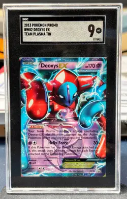 2013 Pokemon Deoxys EX Team Plasma Tin BW82 Black & White Holo Promo MINT 9 SGC - Image 1