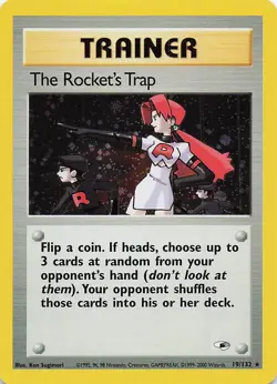 2000 Pokemon Gym Heroes The Rocket's Trap Holo #19/132 - Image 1